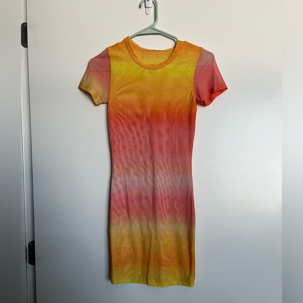 Skatie x Rocky Barnes Mesh Dress Sunset